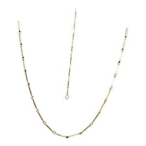 Gold link necklace and matching bracelet